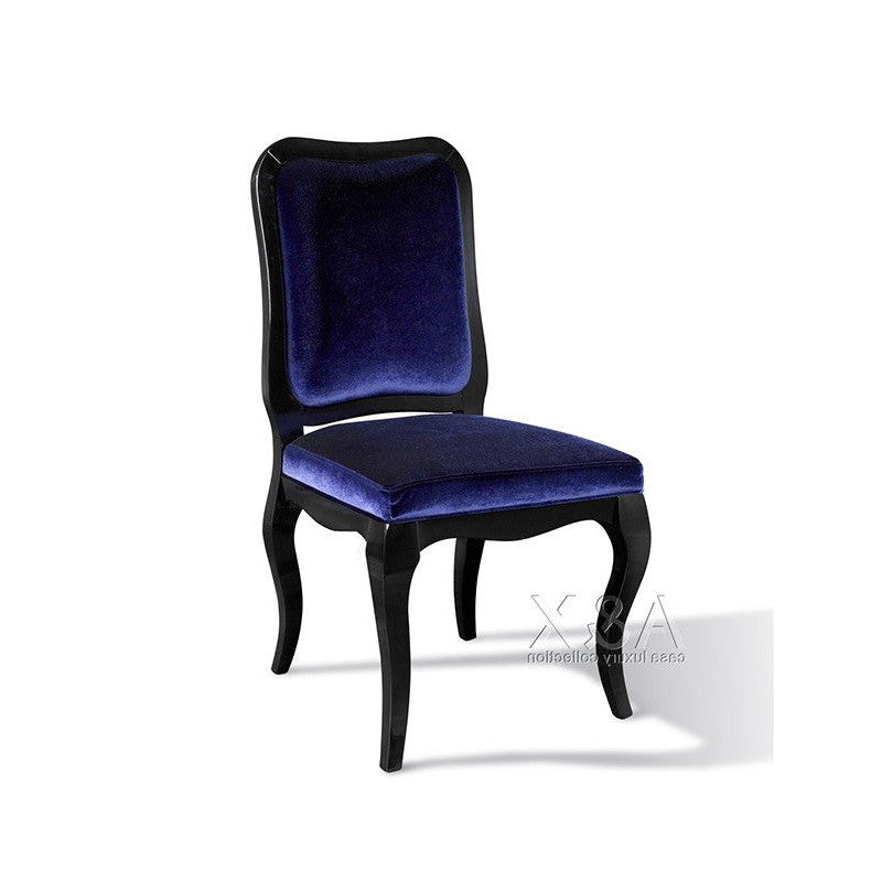 HomeRoots 39.4" Purple Velvet And Wood Side Chairs In Set Of Two