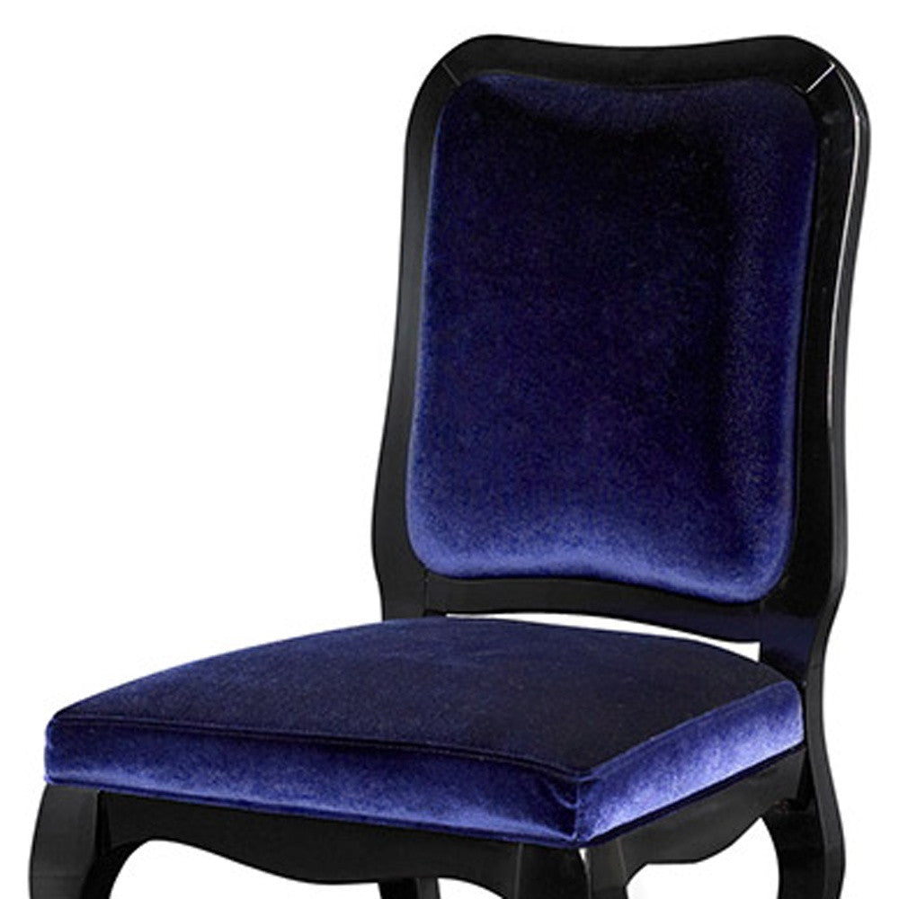 HomeRoots 39.4" Purple Velvet And Wood Side Chairs In Set Of Two