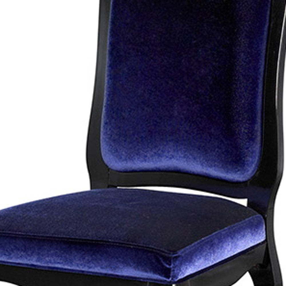 HomeRoots 39.4" Purple Velvet And Wood Side Chairs In Set Of Two