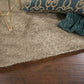 HomeRoots 3.3" x 5.3" UV Treated Polyester Area Rug in Sand Finish