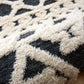 HomeRoots 4' Round Blue and Cream Decorative Area Rug