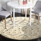 HomeRoots 4' Round Cream Modern Geometric Area Rug