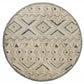 HomeRoots 4' Round Cream Modern Geometric Area Rug