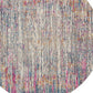 HomeRoots 4' Round Ivory Abstract Striations Area Rug