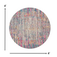HomeRoots 4' Round Ivory Abstract Striations Area Rug