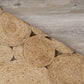 HomeRoots 4’ Round Natural Tan Orbital Area Rug