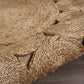HomeRoots 4’ Round Natural Tan Orbital Area Rug