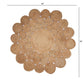 HomeRoots 4’ Round Natural Tan Orbital Area Rug