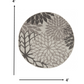 HomeRoots 4’ Round Silver and Gray Indoor Outdoor Area Rug