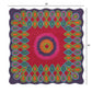 HomeRoots 4' Square Pink Floral Edged Area Rug