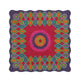 HomeRoots 4' Square Pink Floral Edged Area Rug