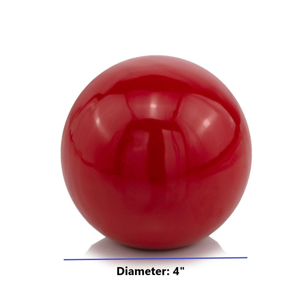 HomeRoots 4' X 4' X 4' Red Aluminum Poppy Sphere