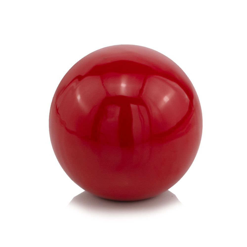 HomeRoots 4' X 4' X 4' Red Aluminum Poppy Sphere