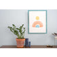 HomeRoots 4” x 4” Rustic Farmhouse Light Aqua Blue Wood Frame