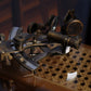 HomeRoots 4" x 4.5" x 2.5" Nautical Sextant in Wood Box Medium