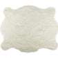 HomeRoots 4' x 5' Polar Bear Faux Hide Area Rug in Off White Finish