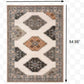 HomeRoots 4' x 6' Abstract Ivory and Gray Geometric Indoor Area Rug