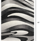 HomeRoots 4' x 6' Black and Gray Abstract Marble Area Rug