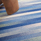 HomeRoots 4' x 6' Blue and Ivory Halftone Stripe Area Rug