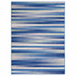 HomeRoots 4' x 6' Blue and Ivory Halftone Stripe Area Rug