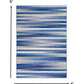 HomeRoots 4' x 6' Blue and Ivory Halftone Stripe Area Rug