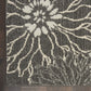 HomeRoots 4' x 6' Charcoal and Blue Big Flower Area Rug