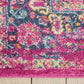 HomeRoots 4' x 6' Fuchsia and Blue Distressed Area Rug