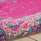 HomeRoots 4' x 6' Fuchsia and Blue Distressed Area Rug