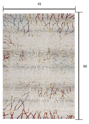 HomeRoots 4' x 6' Gold and Ivory Abstract Branches Area Rug