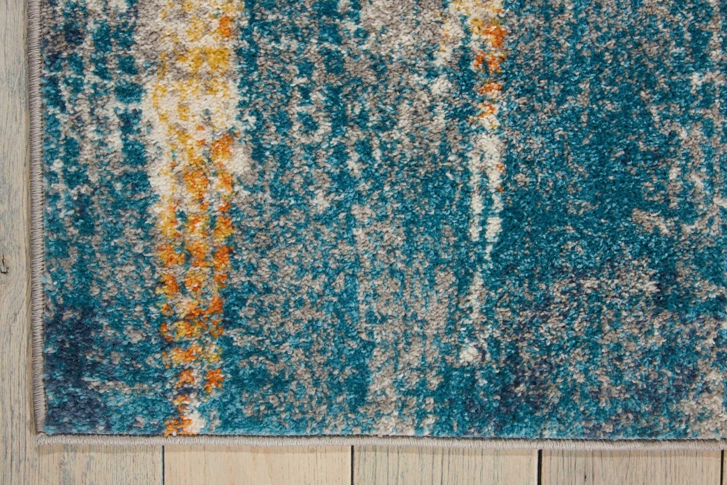 HomeRoots 4' x 6' Gray Colorful Abstract Stripes Area Rug