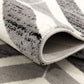 HomeRoots 4' x 6' Gray Distressed Chevron Area Rug
