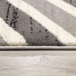 HomeRoots 4' x 6' Gray Distressed Chevron Area Rug