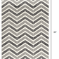 HomeRoots 4' x 6' Gray Distressed Chevron Area Rug