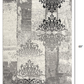 HomeRoots 4' x 6' Gray Faded Filigree Pattern Area Rug