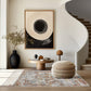 HomeRoots 4' x 6' Gray and Beige Distressed Ornate Area Rug