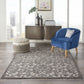 HomeRoots 4’ x 6’ Gray and Charcoal Indoor Outdoor Area Rug