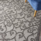 HomeRoots 4’ x 6’ Gray and Charcoal Indoor Outdoor Area Rug