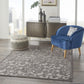 HomeRoots 4’ x 6’ Gray and Charcoal Indoor Outdoor Area Rug