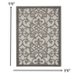 HomeRoots 4’ x 6’ Gray and Charcoal Indoor Outdoor Area Rug