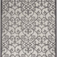 HomeRoots 4’ x 6’ Gray and Charcoal Indoor Outdoor Area Rug