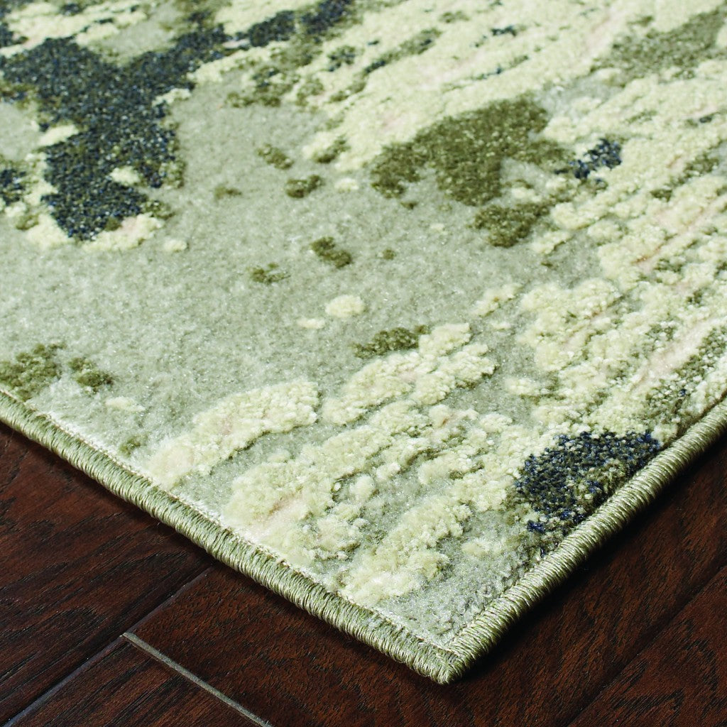 HomeRoots 4' x 6' Gray and Ivory Abstract Area Rug