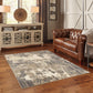 HomeRoots 4' x 6' Gray and Ivory Abstract Area Rug