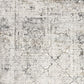 HomeRoots 4' x 6' Gray and Ivory Abstract Distressed Area Rug