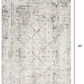 HomeRoots 4' x 6' Gray and Ivory Abstract Distressed Area Rug