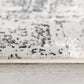 HomeRoots 4' x 6' Gray and Ivory Abstract Distressed Area Rug
