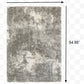 HomeRoots 4' x 6' Gray and Ivory Distressed Abstract Area Rug