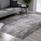 HomeRoots 4' x 6' Gray and Ivory Distressed Area Rug