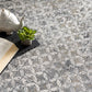 HomeRoots 4' x 6' Gray and Ivory Distressed Area Rug