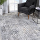 HomeRoots 4' x 6' Gray and Ivory Distressed Area Rug