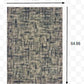 HomeRoots 4' x 6' Gray and Navy Abstract Area Rug